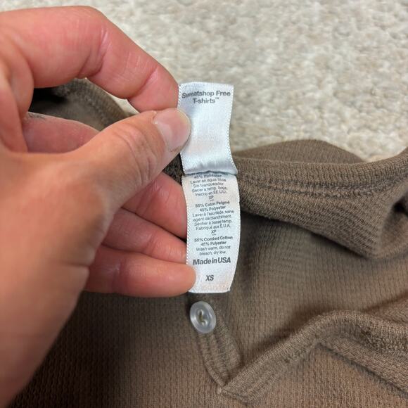 American Apparel Henley Dexter Kill Shirt Small Baby Thermal y2k Women's XS RARE - Picture 6 of 10